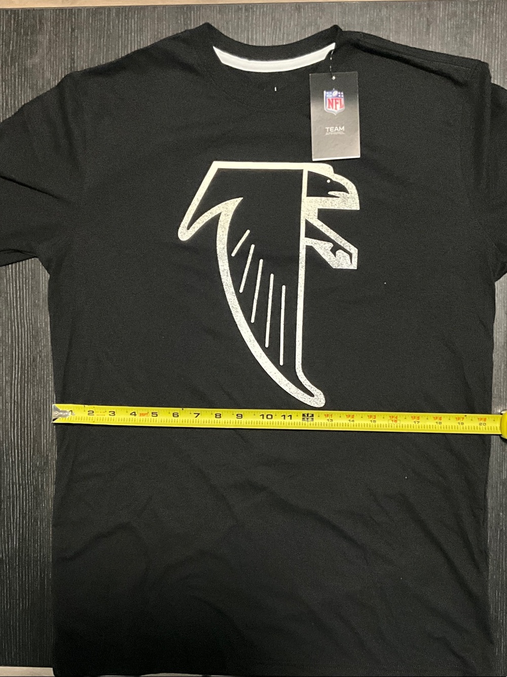 NFL Black T-Shirt with White Falcons Logo